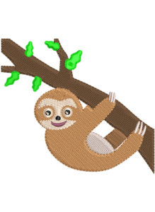 sloth embroidery design (Free)